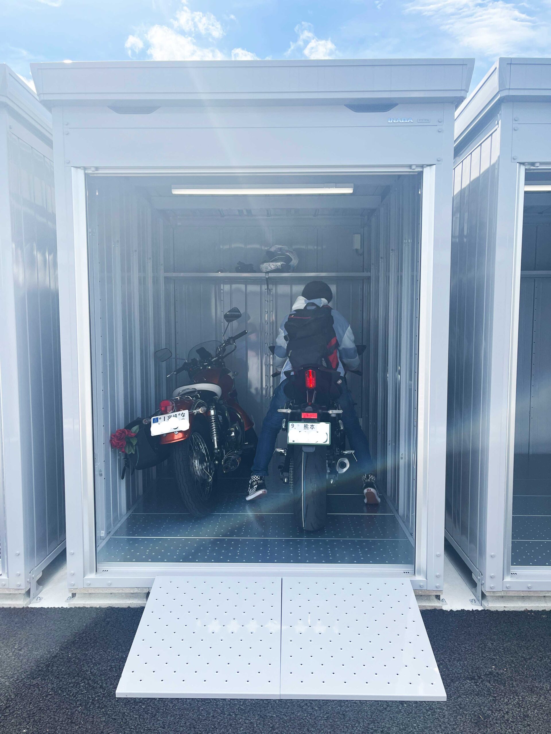 2台置きも可能 - 月極バイクガレージ「バイクマリーナ」